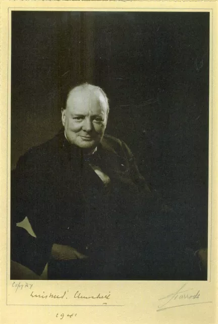 WINSTON CHURCHILL Signed Photograph - Politician British Prime Minister reprint