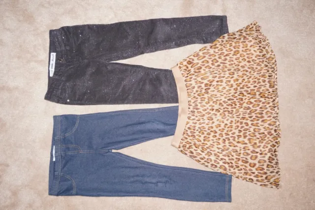Girls Clothing Bundle 6-7 Years GAP Animal Print Skirt Primark Jeggings Sparkly