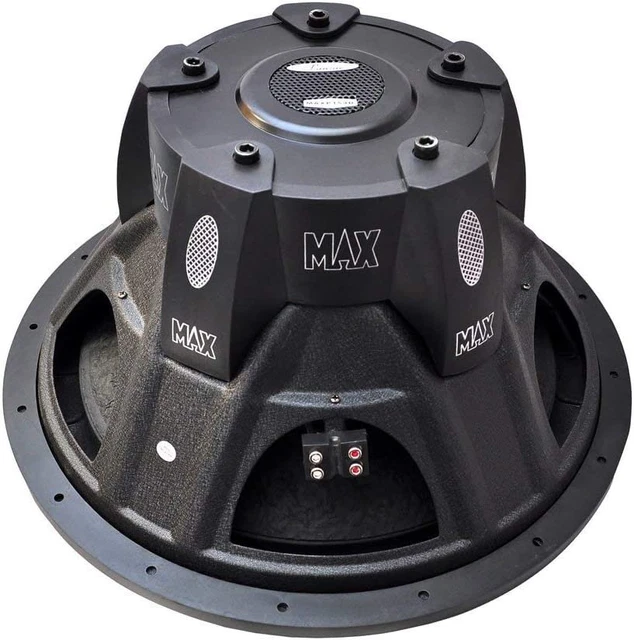 Lanzar 12in Car Subwoofer Speaker - Black Non-Pressed Paper Cone, Stamped Steel