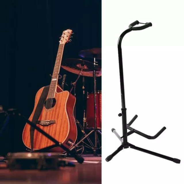 Soporte de guitarra telescópica acústico/eléctrico/bajo ajustable soporte trípode plegable