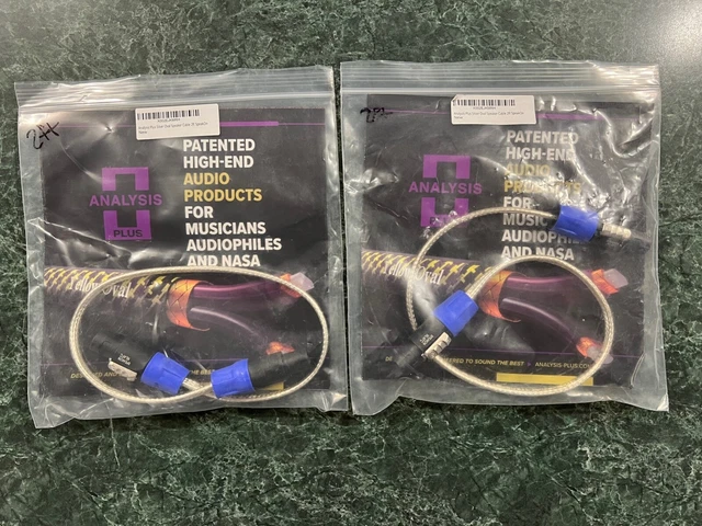 Analysis Plus Silver Oval Speaker Cable 2ft SpeakOn (Sold as a pair)