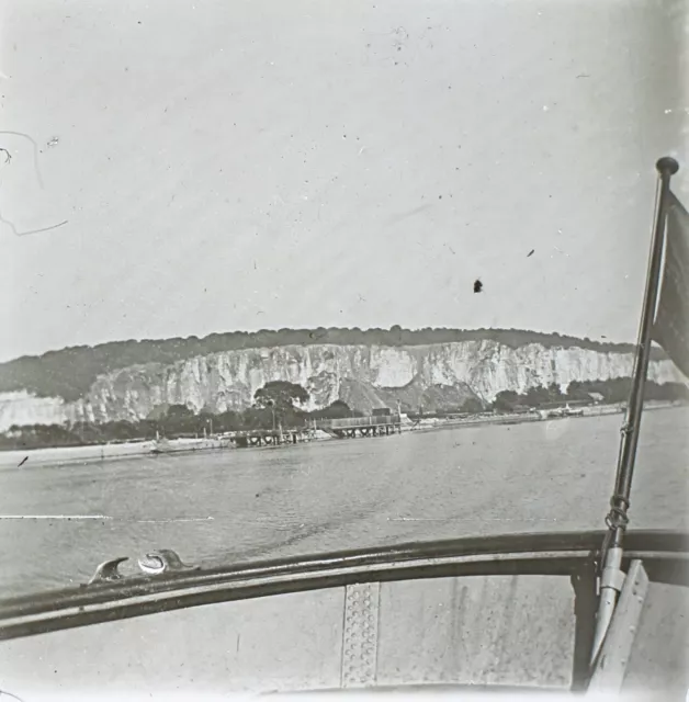 FRANCE Paysage avec Falaises c1920 Photo Stereo Vintage Plaque verre V35L20n9