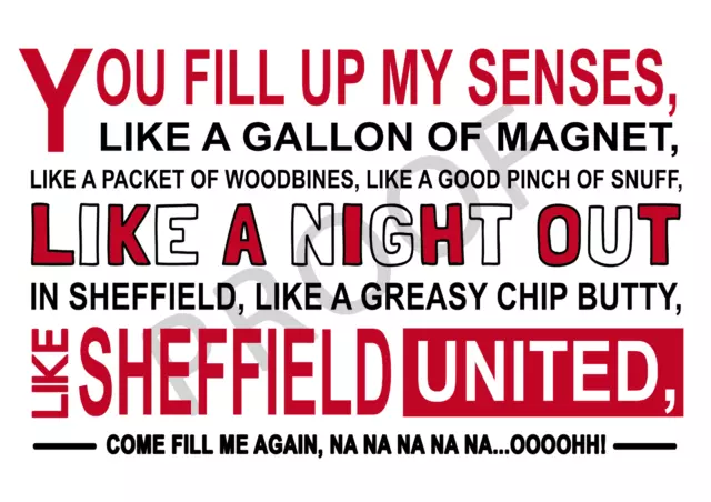 Sheffield United Fc Retro Metal Sign Football Pub Plaque Vintage Gift Chant Gift