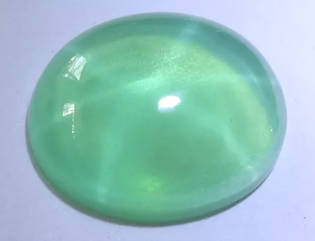 19.5 cts 18.2x15.5 mm Oval Synthetic Green Star Sapphire