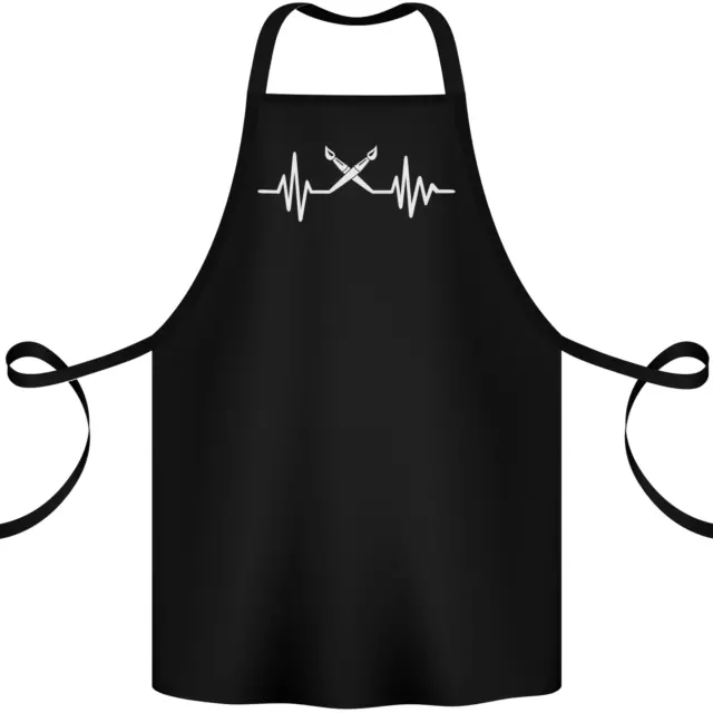 Pulse Artist Art Teacher Fine ECG Cotton Apron 100% Organic