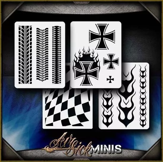 "Mini Speedway Set" Airbrush Stencil Template Airsick