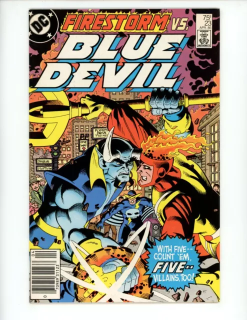 Blue Devil #23 Comic Book 1986 VF/NM Firestorm Battle DC Comics Newsstand