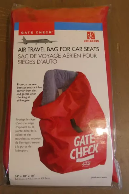 JL Childress Gate Check Bag for Car Seats  Car Seat Protector Cover Red