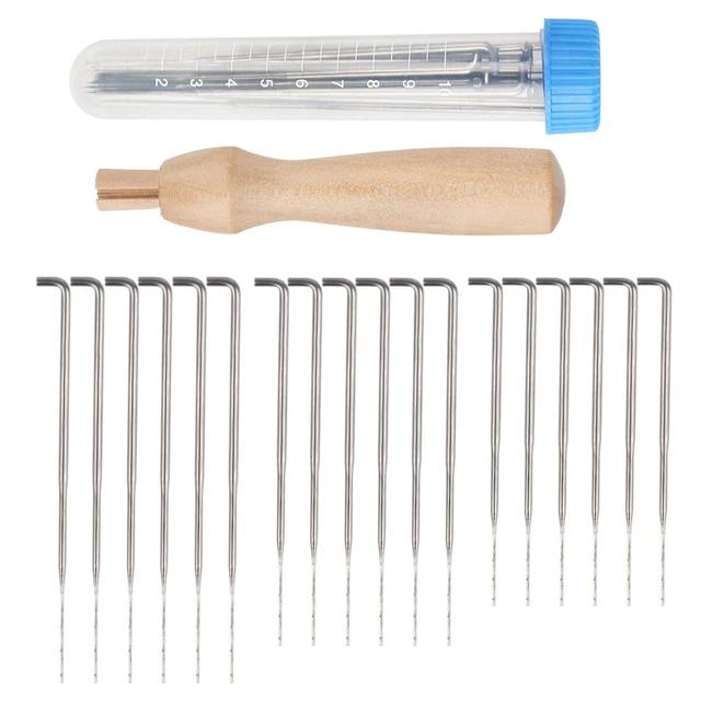 Juego de 20 agujas de fieltro mixtas hágalo usted mismo con mango herramienta de fieltro de lana kit de inicio de fusión