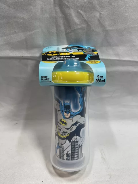 DC BATMAN INSULATED SIPPY CUP. LEAK PROOF. 9 OZ /BPA FREE / 12m+ R3