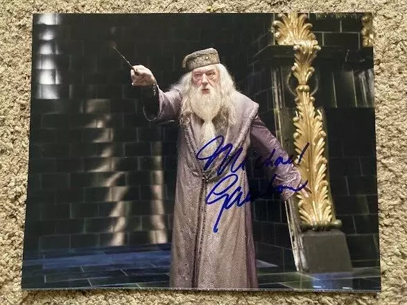 Michael Gambon Albus Dumbldore Harry Potter Signed 8X10 Photo Autograph Auto !!!