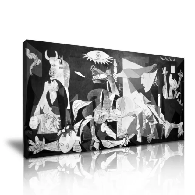 GUERNICA ~ Pablo Picasso 1-21 Leinwand gerahmt bedruckte Wandkunst ~ mehr Größe