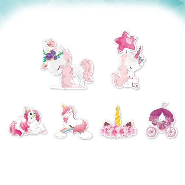 24 piezas accesorios fotográficos de unicornio decoración de mesa accesorio de escritorio jarrón