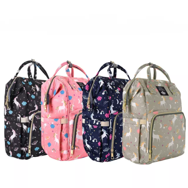 Mummy Diaper Bag Maternity Baby Nappy Backpack Waterproof Free Get Stroller Hook 2