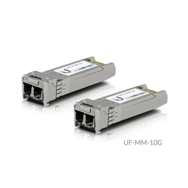 Ubiquiti UACC-OM-MM-10G-D-2 Multi Mode Fibre SFP+ Module.  10 Gbps, Pack of 2