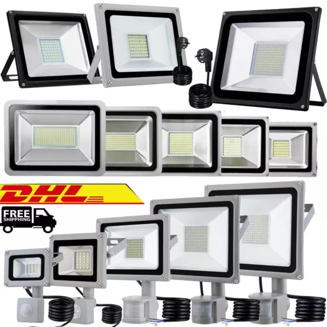 LED Fluter Außen Strahler 20W 30W 50W 100W 200W 300W 500W Scheinwerfer Flutlicht