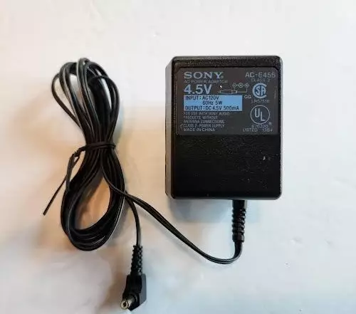 Genuine Sony AC-E455 Power Supply Adapter Walkman Discman MD Minidisc MP3