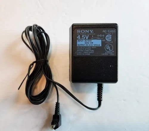 Genuine Sony AC-E455 Power Supply Adapter Walkman Discman MD Minidisc MP3 Genuine Sony AC-E455 Power Supply Adapter Walkman Discman MD Minidisc MP3