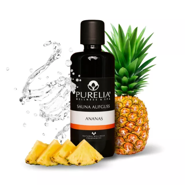 PURELIA Saunaaufguss Ananas 100 ml natürlicher Sauna-aufguss - reine ätherische