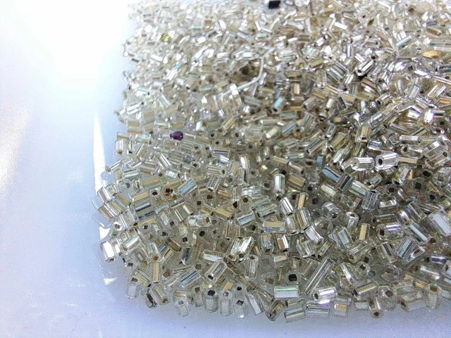 Lot De 150 Perles anciennes en Cristal de bohème ou swaro ??? Bleu
