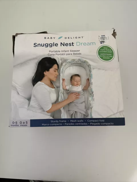 Baby Delight Snuggle Nest Dream Portable Infant Sleeper 0-5 Months New Open Box