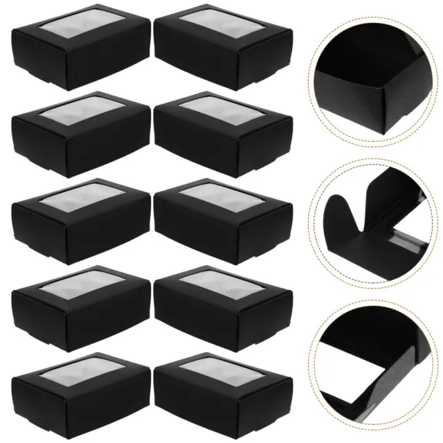 2x boîtes de rangement, carrées en tissu, Cubique, 30x30x30 cm, noir