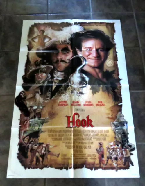 HOOK 1991 2TYPES/SET Robin Williams Steven Spielberg Movie Flyer