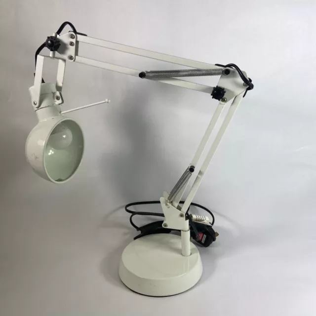 Angle Poise Desk or reading Lamp Cream Fully Working