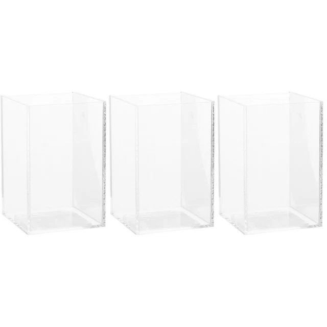 Set 3 Aquarium Fish Tank Hydroponic Fish Tank Betta Tank Rectangle Office
