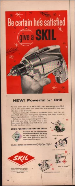 1957 Vintage ad SKIL retro drill Saw tools Gifts Christmas  02/23/23