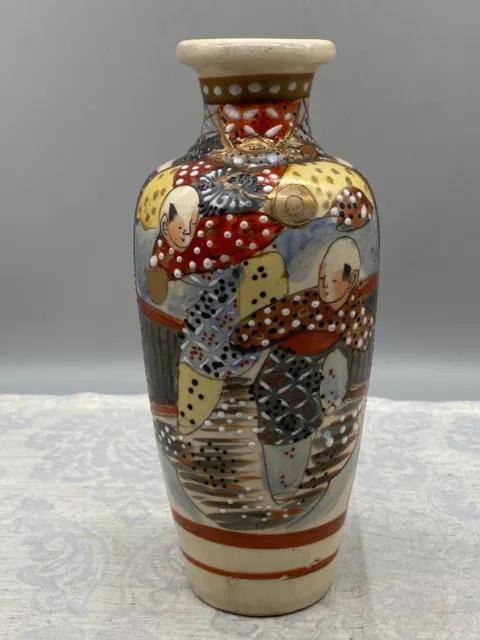 Alte Japan Vase aus Porzellan, kleinere Brandfehler, handbemalt