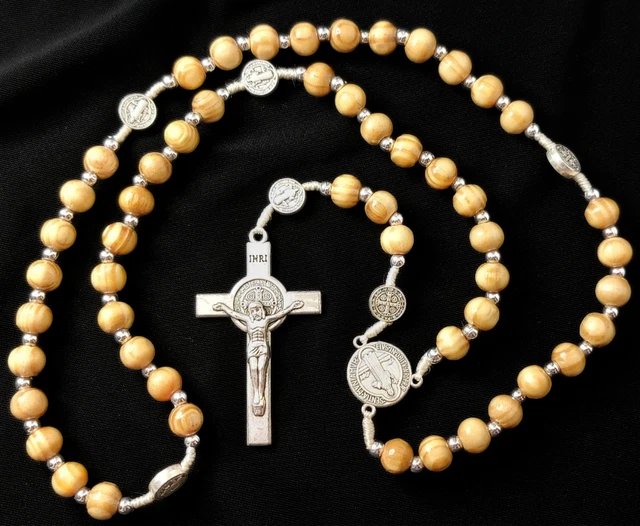 Handmade Wooden Rosary of Saint Benedict