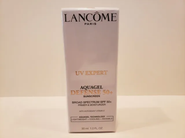 Lancome ~ UV Expert Aquagel Defense 50+ Sunscreen Primer & Moisturizer~1 oz~ NIB