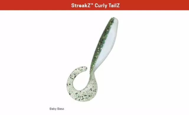 APPÂT DE PÊCHE Z-Man StreakZ Curly TailZ 4 pouces en plastique souple grub  pack de 5 leurres Zman bar EUR 9,23 - PicClick FR
