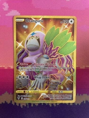 199/185 ORANGURU | Gold Secret Rare Full Art Card | Pokemon SWSH04 Vivid  Voltage 9.95 - PicClick UK