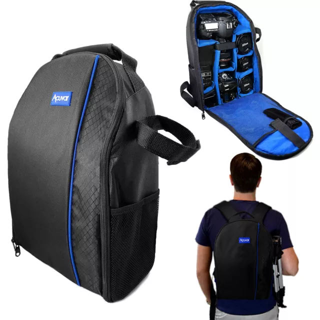 Camera Backpack Shoulder Nylon Waterproof Bag Case for Canon Nikon DSLR Digital