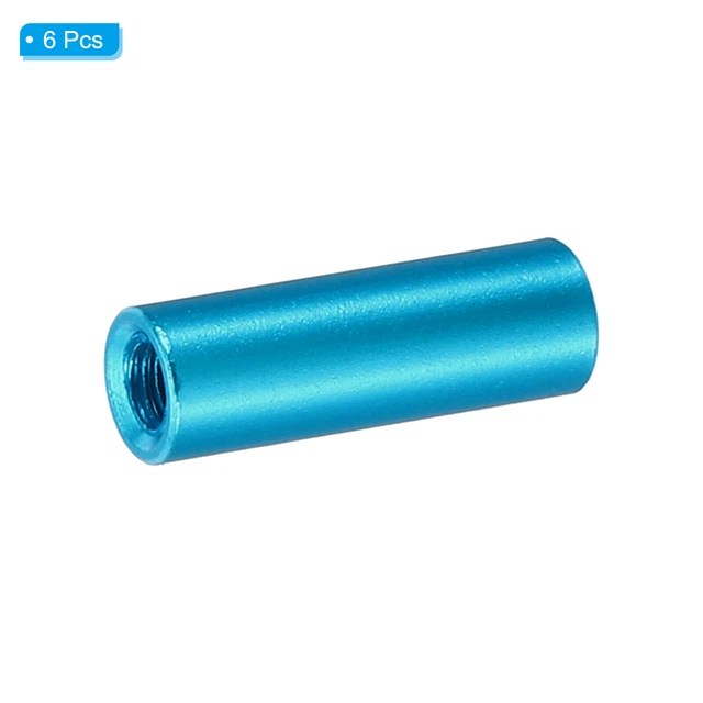 6PCS M3 ALUMINUM Spacers,M3 Metal Spacer 3mm ID x 5mm OD x 15mm L