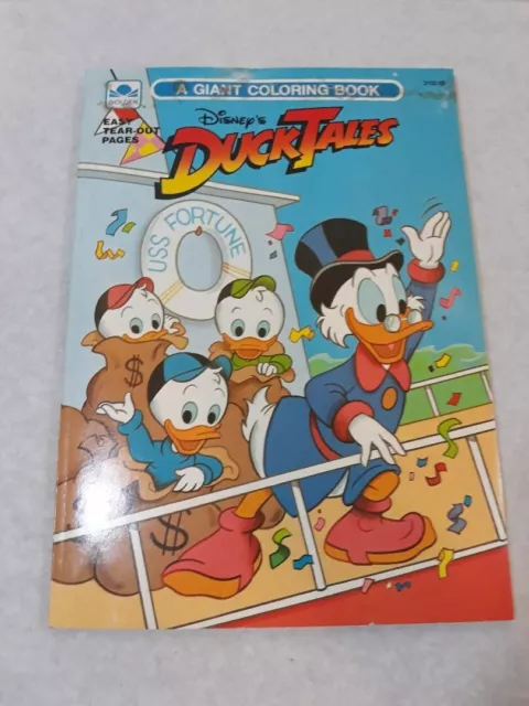 Vtg Disney's DuckTales Giant Coloring Book #3102-13 (1987 Golden Paperback) USED