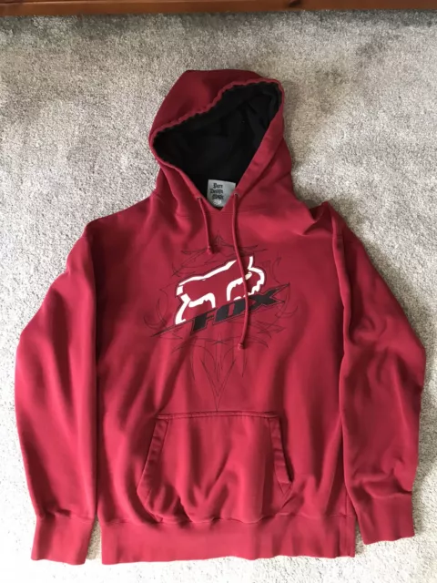 Fox Racing Mens Pullover Sweatshirt Hoodie XL Red