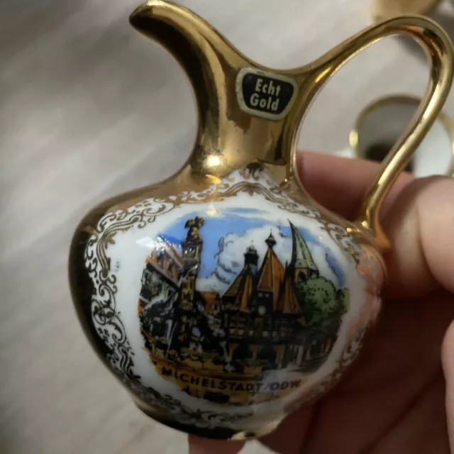11 Mini Porzellan Vasen, Royal Bavaria KM Germany, 60er Jahre, Vintage