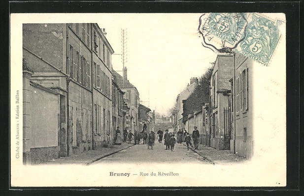 CPA Brunoy, Rue du Reveillon 1904