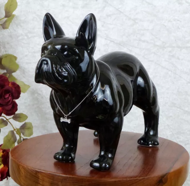 KERAMIK FIGUR BULLDOGGE Skulptur Hund Schwarz Hundefigur Dogge Deko Statue  Neu EUR 69,00 - PicClick DE