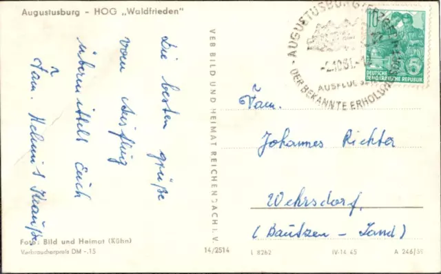 Augustusburg i.Erzgeb., HOG ,,Waldfrieden " 2