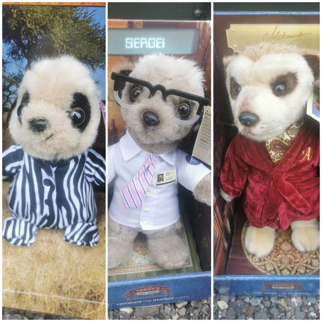 Compare The Market Meerkat Boxed Soft Toys & Certificates - Oleg, Sergei, Alexan