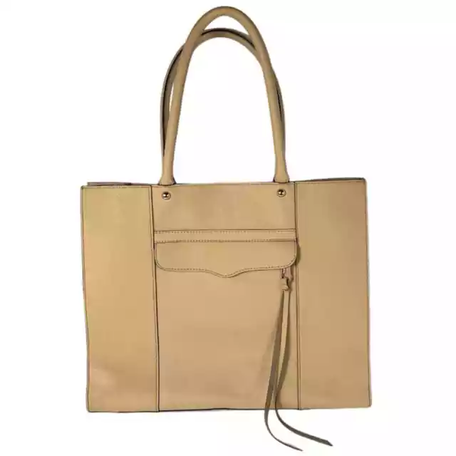 Rebecca Minkoff MAB Tan Saffiano Leather Large Tote