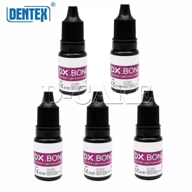 5Pcs DX.BOND V Dental Light Cure Dentin Enamel Resin Bonding Adhesive 5ml Dentex