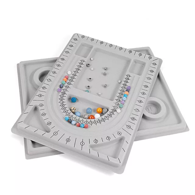 SUPVOX Necklace Beading Board DIY Jewelry Design Tray for Necklace Bracelet  Jewelry Making 2PCS