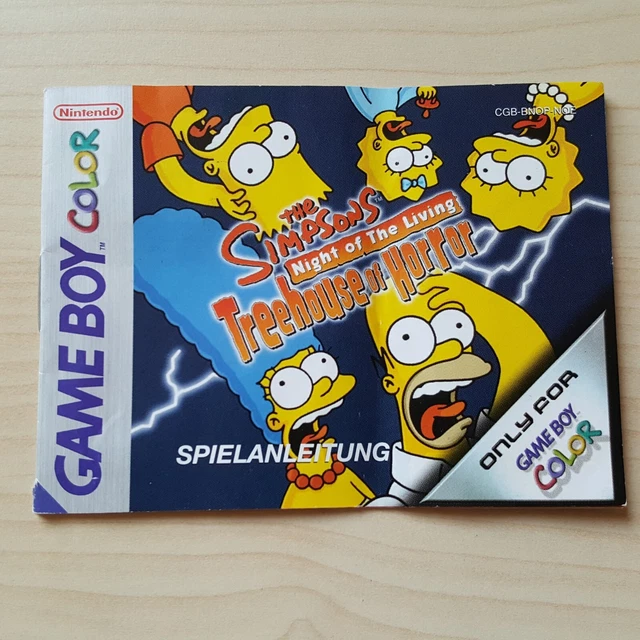 SIMPSONS TREEHOUSE HORROR Spielanleitung Anleitung Nintendo Gameboy ...