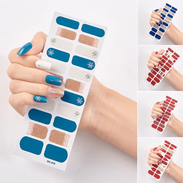 22 consejos pegatinas para uñas lámina para uñas autoadhesiva 3D cubierta completa arte en uñas ㄨ