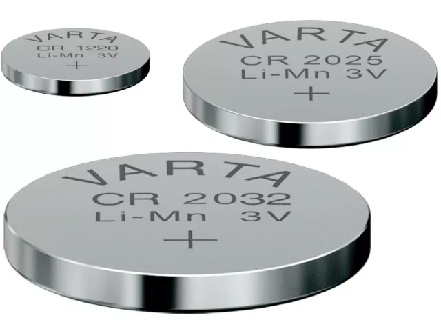 Varta CR1220 CR2025 CR2032 Knopfzelle Batterie Industrie Markenbatterien 1-60